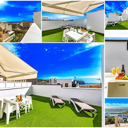 아파트 Luxury Sea View Penthouse, Hortensia Apartments, Cristianos, Tenerife 로스크리스티아노스