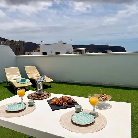 Lägenhet Luxury Sea View Penthouse, Hortensia Apartments, Cristianos, Tenerife